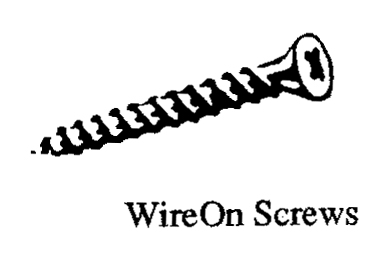 AUV-3069 - Wire-on Screws - 4" x 3/4" - Sold in pkg. of 100  (use to install wire-on tips)