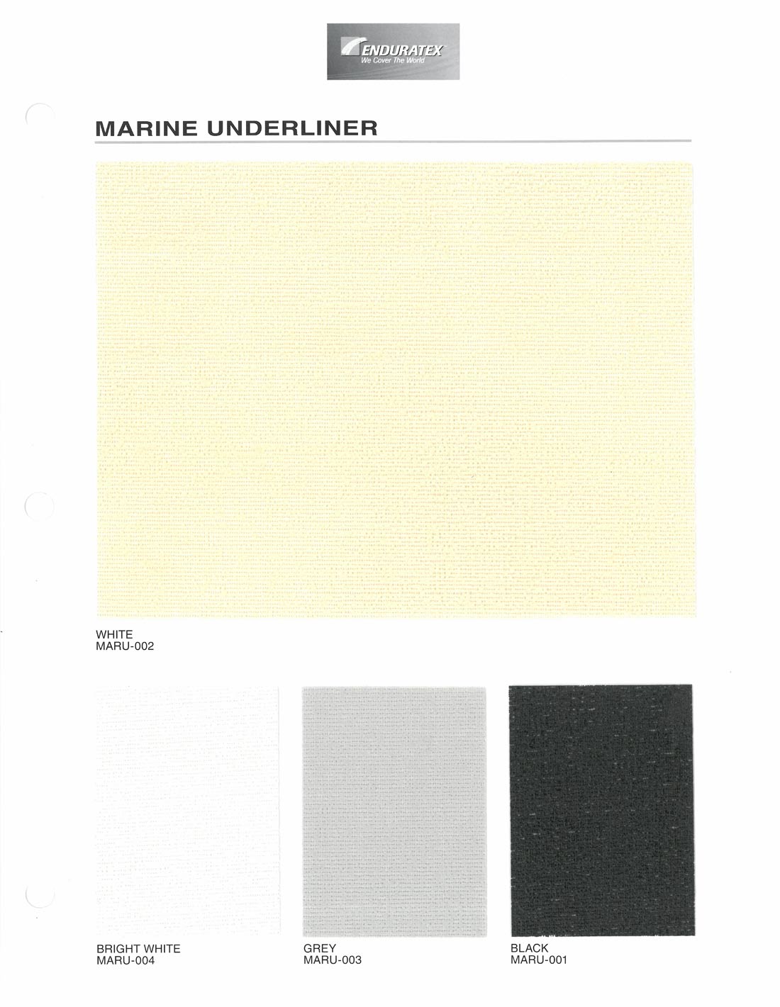 z - Sample Card - Marine Underliner