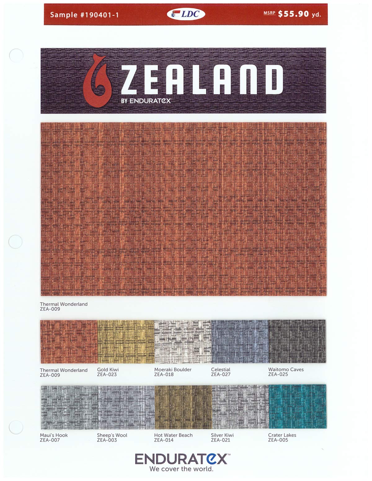 ZEA-100 - Sample Card - Zealand